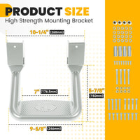 Load image into Gallery viewer, Universal Side Step Compatible with Chevy (Chevrolet), Ford, Toyota, GMC, Dodge RAM, Jeep, Set of 2, Polishing Aluminum Silvery LYAM-634-1
