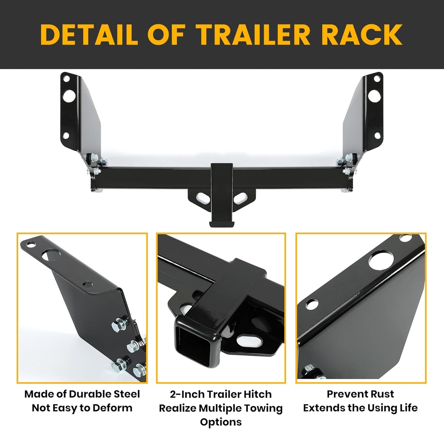 2 Inch Class 3 Tow Trailer Hitch Receiver Compatible with 1983-2011 Ford Ranger 1994-2009 Mazda B2300 B3000 B4000 Pickup LYAM-494S