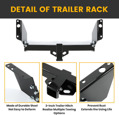 2 Inch Class 3 Tow Trailer Hitch Receiver Compatible with 1983-2011 Ford Ranger 1994-2009 Mazda B2300 B3000 B4000 Pickup LYAM-494S