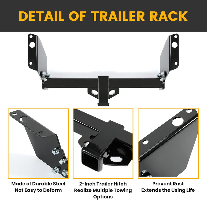 2 Inch Class 3 Tow Trailer Hitch Receiver Compatible with 1983-2011 Ford Ranger 1994-2009 Mazda B2300 B3000 B4000 Pickup LYAM-494S