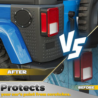 Load image into Gallery viewer, Rear Corner Guards Body Armor Compatible with 2007-2018 Jeep Wrangler JK JKU Replacement for 11651.01 Tail Light Trim Covers Rear Quarter Panel Textured Black Exterior Accessories 2Pcs LYAP-194
