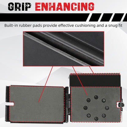 Universal Saw Press Chainsaw Bracket for ATV UTV Trailers W/Tubular Hanger Racks Fixed Tool Carrier Mounting Holder Kit LYOM-114