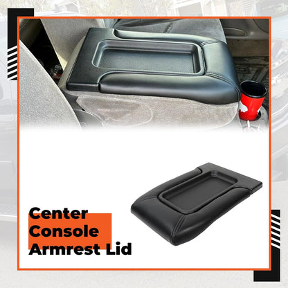 Center Console Armrest Lid Compatible with 1999-2007 Chevy Silverado Tahoe Avalanche Suburban GMC Sierra Yukon Escalade Armrest Latch Organizer Cover Replacement for 19127364 LYAP-249