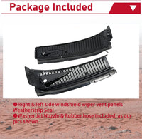 Load image into Gallery viewer, HECASA Windshield Wiper Cowl Vent Grille Compatible with 1999-2007 Ford F250 F350 F450 F550 Super Duty 2000-2005 Excursion Replace for 3C3Z-25022A68-AAA 4C3Z-25022A69-AAA Windscreen Covers Panels Kit LYAP-244S

