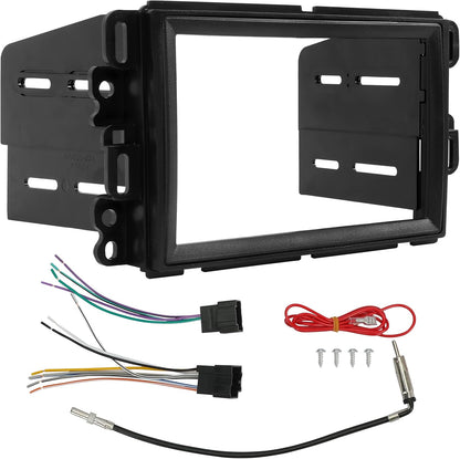 Double Din Dash Installation Kit Compatible with 2006-2014 Buick Chevrolet GMC Pontiac Saturn Car Radio Stereo Dash Bezel Wire Harness Antenna Replacement for 95-3305 LYAP-035