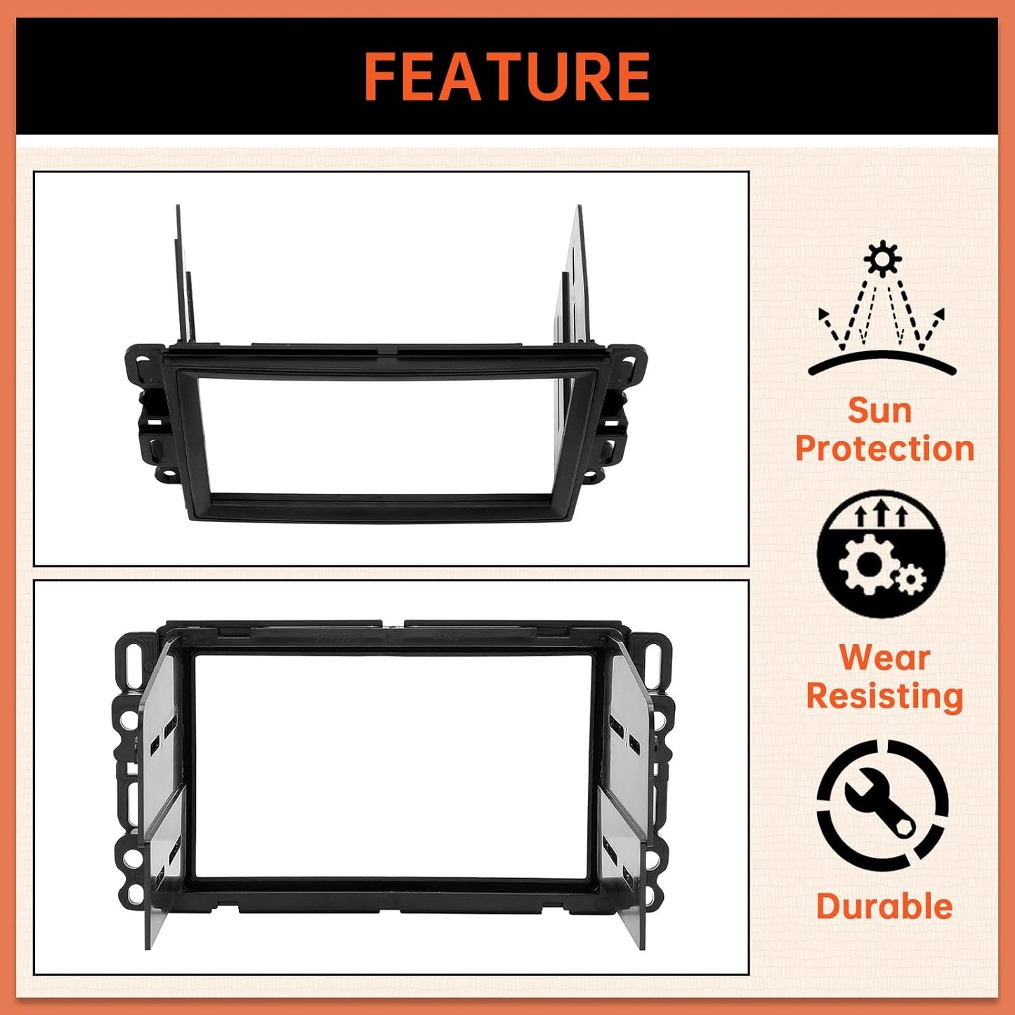 Double Din Dash Installation Kit Compatible with 2006-2014 Buick Chevrolet GMC Pontiac Saturn Car Radio Stereo Dash Bezel Wire Harness Antenna Replacement for 95-3305 LYAP-035
