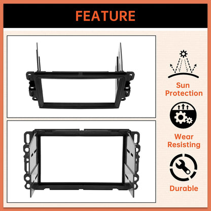 Double Din Dash Installation Kit Compatible with 2006-2014 Buick Chevrolet GMC Pontiac Saturn Car Radio Stereo Dash Bezel Wire Harness Antenna Replacement for 95-3305 LYAP-035