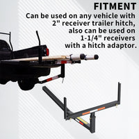 Load image into Gallery viewer, HECASA 2 in 1 Foldable Truck Bed Extender 750lbs Load Capacity Extension Rack Hitch Mount Truck Bed Extension for Ladder Rack Kayak Canoe Lumber Long Pipes w/Flag LYA-004
