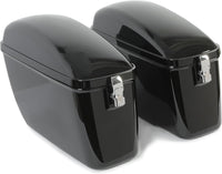 Load image into Gallery viewer, Vivid Black 60L Large Hard Saddle Bag Trunk W/brackets For Motorcycle Compatible With Harley-Davidson Dyna Honda Suzuki Kawasaki Yamaha Cruiser LW-B

