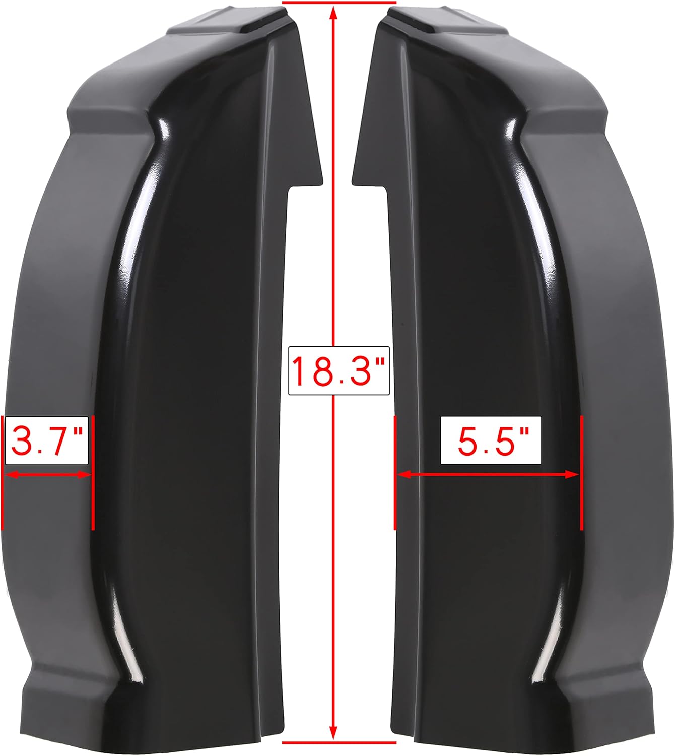 Pair Cab Corners Compatible with 1999-2007 Chevy Silverado GMC Sierra 4 Dr Crew Cab LH & RH LYAM-270-2