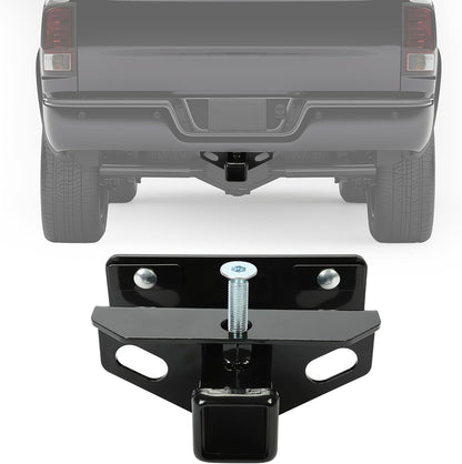Class 3 Rear Towing Trailer Hitch Compatible with 2003-2023 Dodge Ram 1500 2500 3500 Classic Rear Receiver Hitch Tow Towing Combo W/Cover Kit - 2 inch LYAM-251