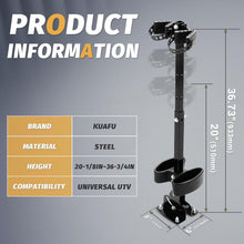 Gun Rack Compatible with Polaris Ranger RZR General Can-Am Defender Pioneer Maverick Kawasaki Mule Teryx Kubota Golf Cart Gun Vertical Floor Mount Truck UTV Gun Holder LYMM-132