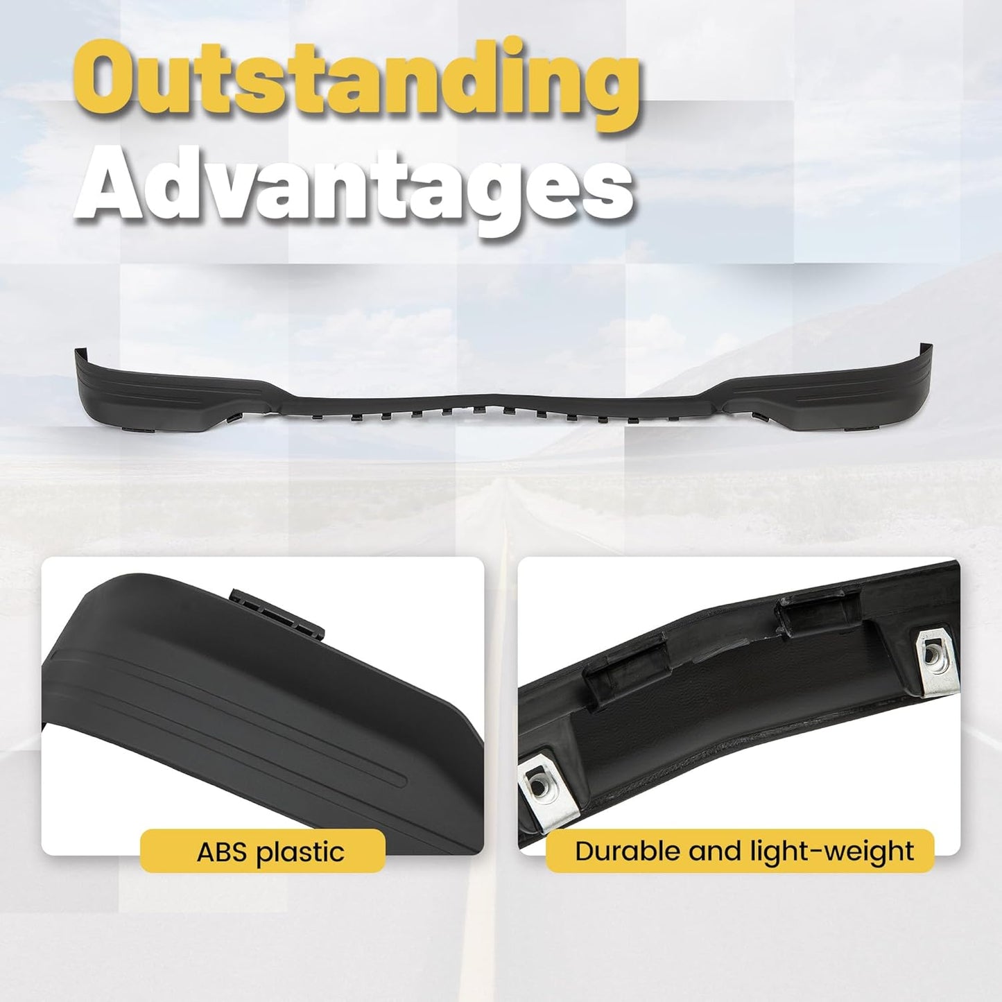 Front Lower Valance Panel Apron Compatible with 2014 2015 Silverado 1500 Air Dam Bumper Deflector Replace for GM1092242 23423409 LYAP-047S