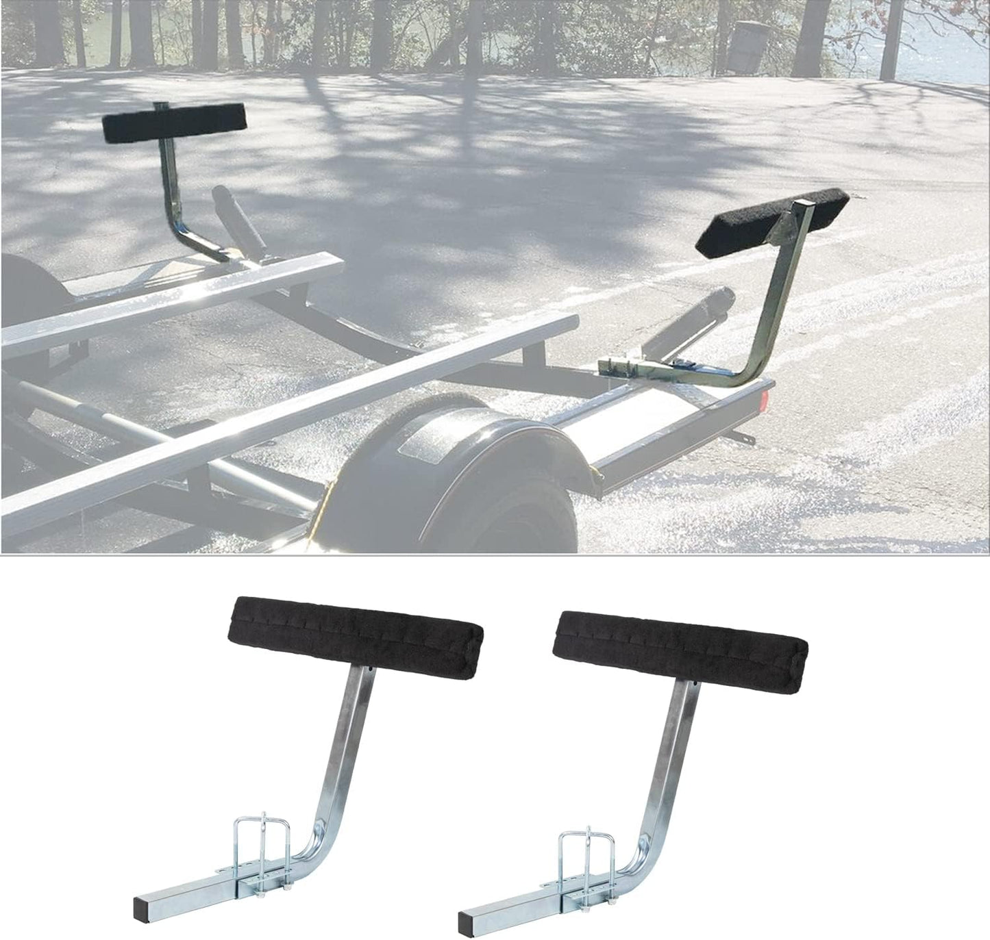 KUAFU Carpeted Boat Trailer Guide 2' Bunk Board Guide On Board Solid & Easy Operation LYOM-054