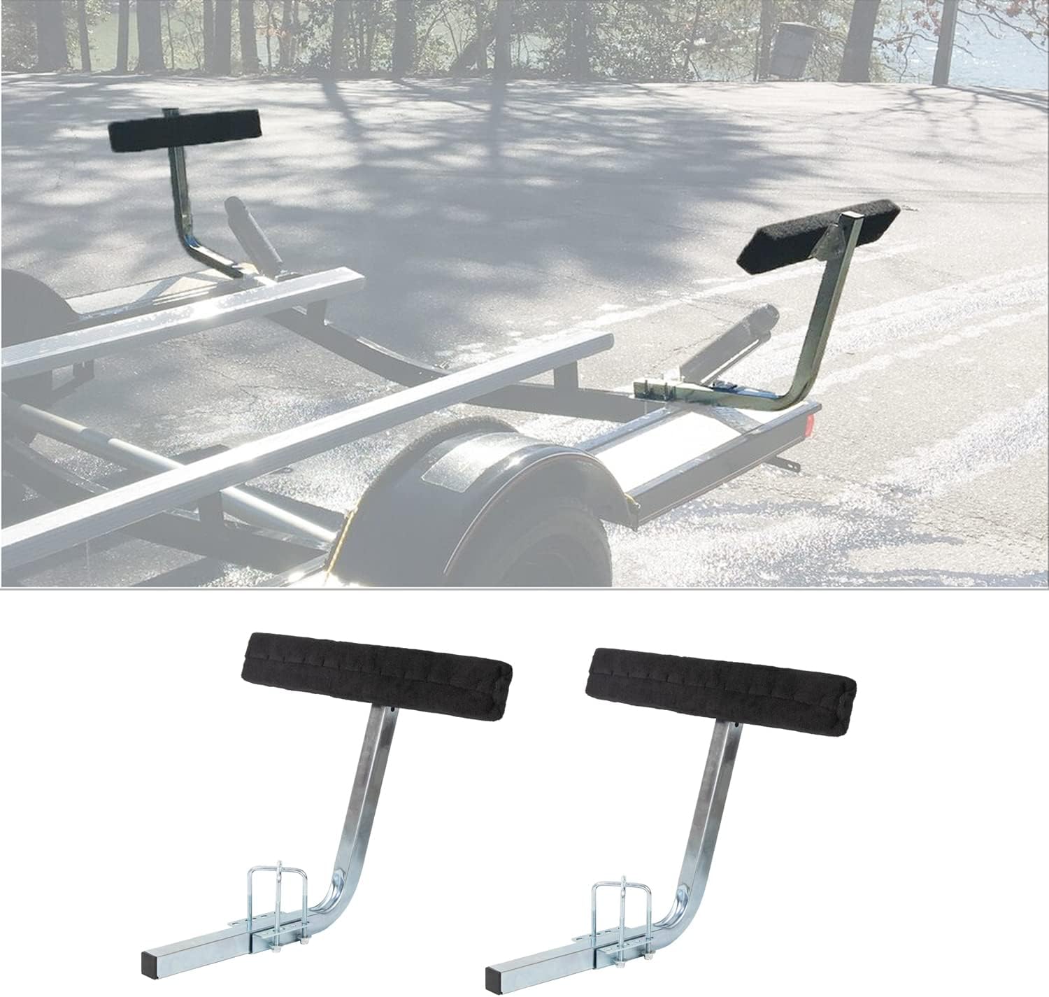 KUAFU Carpeted Boat Trailer Guide 2' Bunk Board Guide On Board Solid & Easy Operation LYOM-054