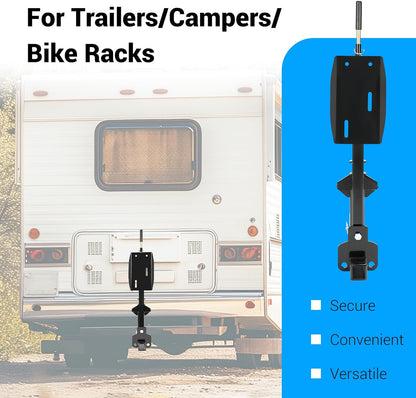 RV Spare Tire Carrier for 16inches 16.5inches 19.5inches 22.5inches and 24inches RV Motorhomes Wheels 2 Inch Receiver Mount, 10,000-pound Capacity, 400-pound Tongue Weight LYAM-X1042S