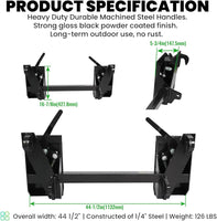 Load image into Gallery viewer, KUAFU 4000Lbs Universal Quick Attach Skid Steer Adapter Bucket Latch Compatible with Global John Deere Loaders Skid Steer Attachment Conversion Adapter Plate Steel Powder Coated Black LYOM-042
