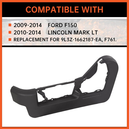 Front Drivers Side Seat Trim Panel Cover Bezel Compatible with 2009-2014 Ford F150 Lincoln Mark LT Replacement for 9L3Z-1662187-EA NOT Fit for Manually Adjusting & Super Cab Power Seats LYAP-397