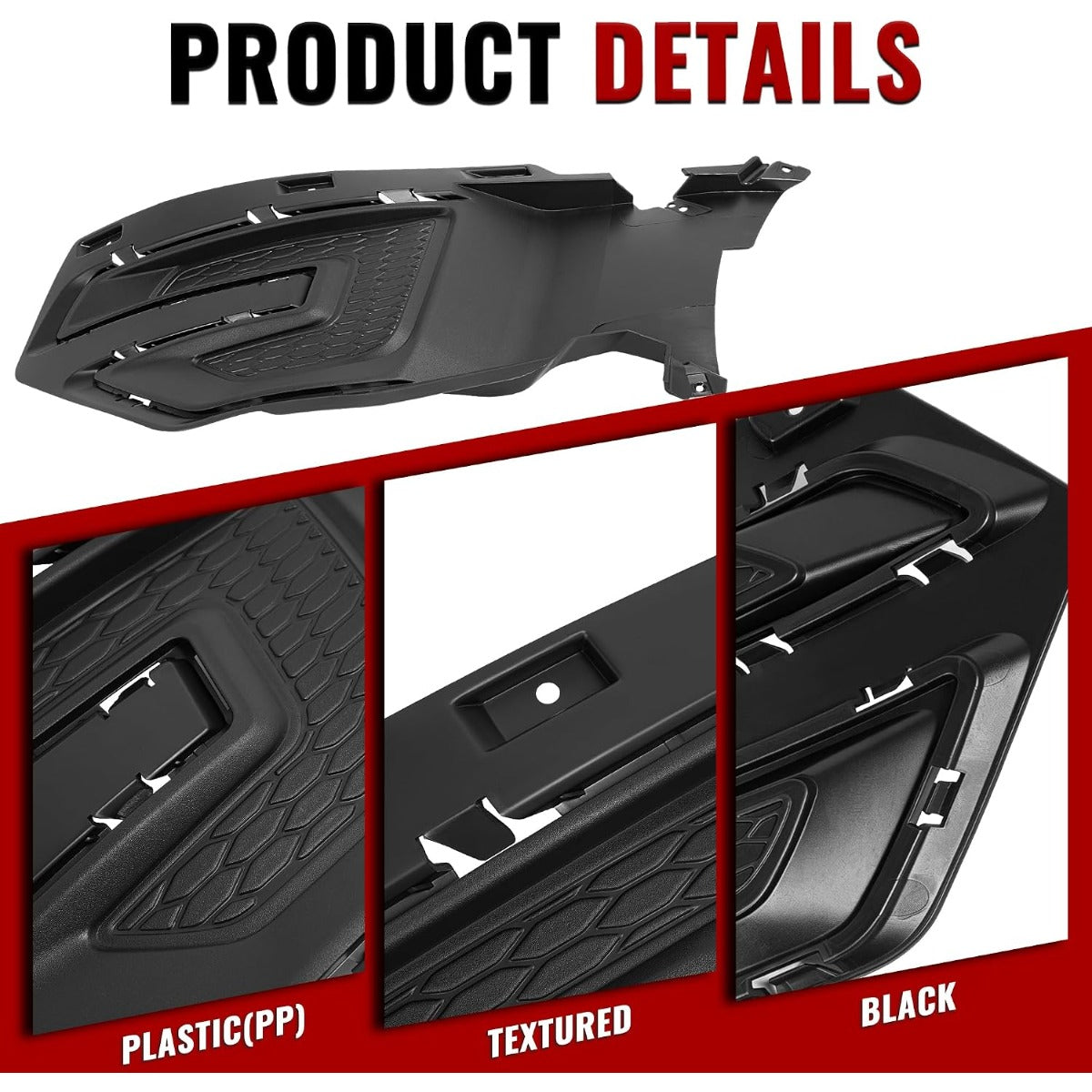 HECASA Fog Light Bezel Compatible with Explorer/Police Interceptor Utility