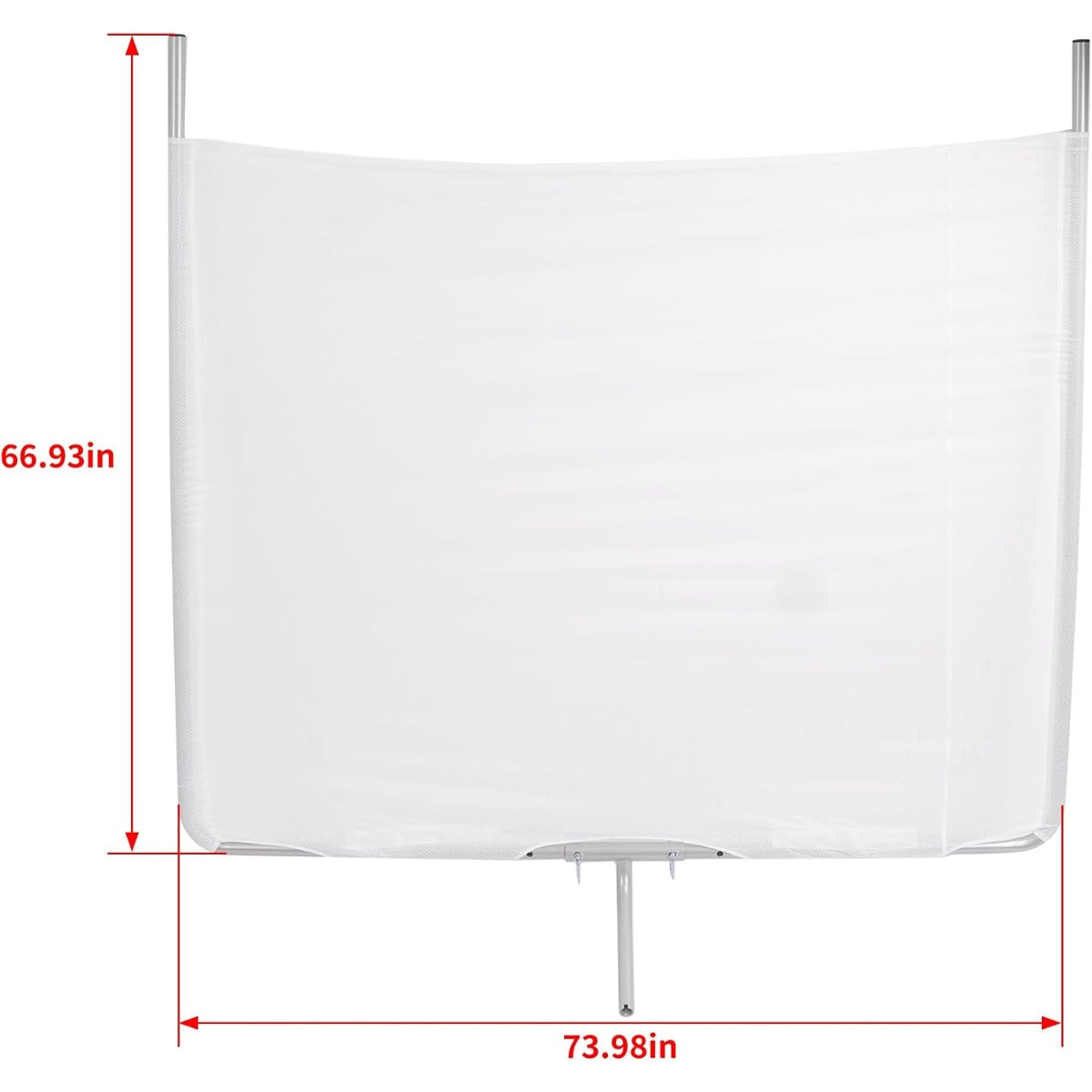 Boat Sun Shade Compatible with Boats 25 FT and Under Stern Boat Center Console Sun Shade Aluminium+Cloth -White