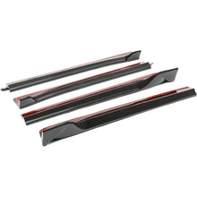 Side Skirt Extension Replacement 4Pcs Compatible with 2017-2023 Tesla Model 3 Carbon Fiber Printing Rocker Panels Guard Body Kit ABS Plastic Side Trim