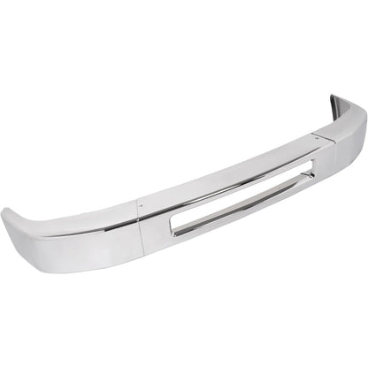 ALMULOO Front Bumper Face Bar+Bracket Compatible with 2008-2014 Ford E-150/E-250 & 2008-2019 Ford E-350/E-450 Super Duty Replace 8C2Z17757B/8C2Z17B884A/8C2Z17B883A/FO1002410/FO1066176/FO1067176