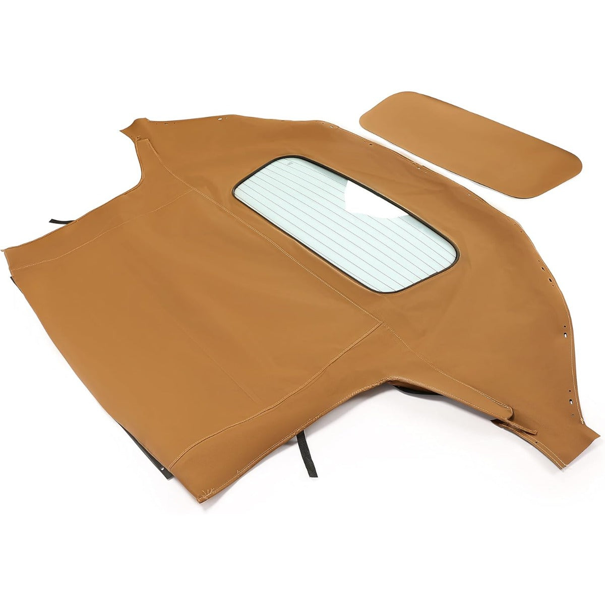 Convertible Soft Top for 1990-2005 Mazda Miata, Tan Soft Roof Replacement with Clear Heated Glass Window, Premium Grade Sailcloth Vinyl