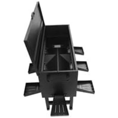 128 Pound Freestanding Livestock Feeder, Rustproof Metal Gravity