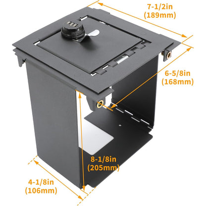 KUAFU Center Console Lock Safe Box Compatible with 2021-2025 Ford Bronco Front Center Console Security Locking Vault Gun Safe w/ 3-Digit Combo Lock Steel Powder Coated Black
