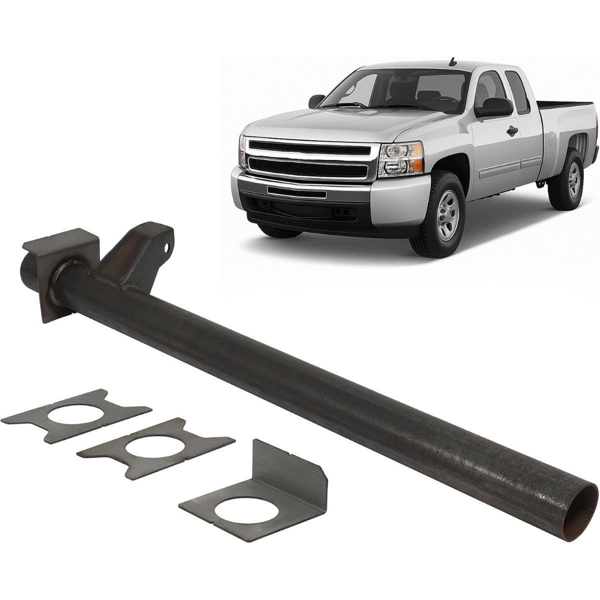 Rear Upper Shock Mount Crossmember Compatible with 2007-2014 Chevy Chevrolet Silverado 1500 GMC Sierra 1500 W/Bracket Steel Raw
