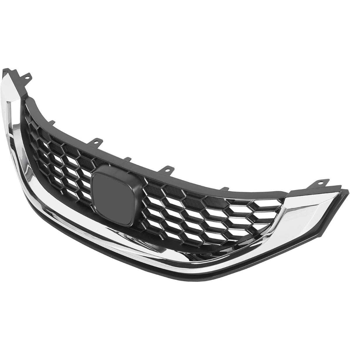 Front Grill Compatible with 2013 2014 2015 Honda Civic Sedan HO1200216 HO1202109 71121TR3A01 71122TR3A01 Front Bumper Hood Grille W/Chrome Molding