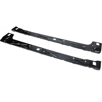 ALMULOO Pair Inner Rocker Panel Compatible with 1999-2018 Chevy Silverado & GMC Sierra Extended Cab Steel Electrophoresis Black Left + Right Side