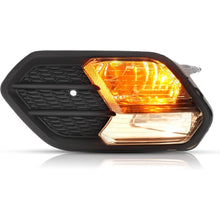 HECASA Left Fog Light&Bezel Compatible with 2017-2019 Ford Escape/Kuga Fog Lamp Front Bumper Light Lamp Replacement for FO2520194 FO1038164 Black Cover Trim Driver Side Clear Lens