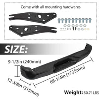 Load image into Gallery viewer, KUAFU Rear Bumper Compatible With 2005-2015 Toyota Tacoma TO1103113 Bumper Assembly W/Pads Brackets and License Plate Lights Steel Chrome Fits Models With SR5 Package or Limited Package Only
