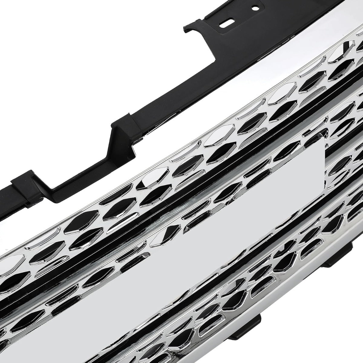 Front Bumper Grille Compatible with 2011-2014 GMC Sierra 2500 HD 3500 HD Replacement for GM1200633 20966057 Bumper Guard Grill W/O Emblem Plastic Chrome Silvery