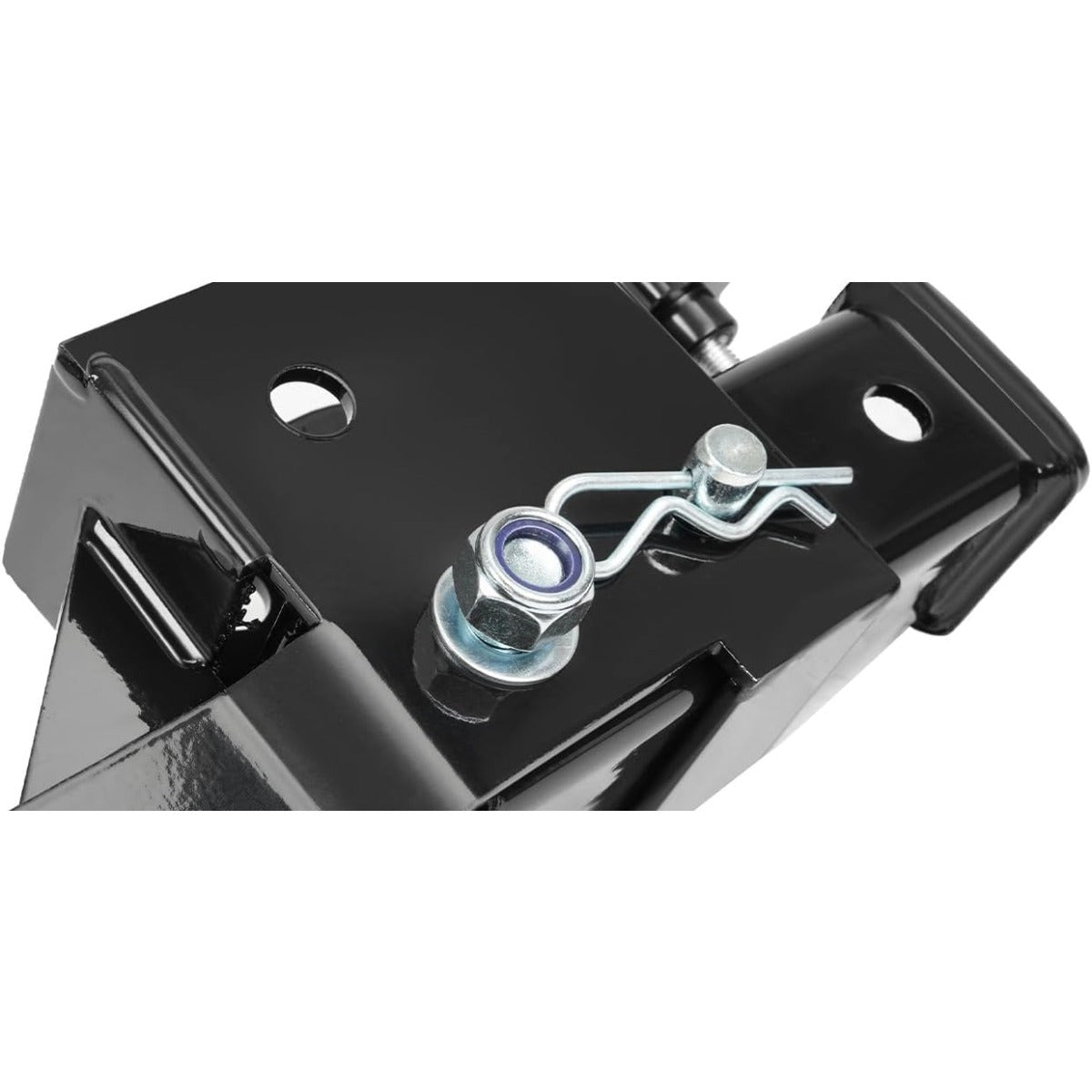 2" Folding Hitch Adapter (Trailer Hitch Folding Extender) with 16.3" Length Compatible with 2 Inch Trailer Hitch Extension Shank Mount Cargo Wheelchair Carrier Adapter 500lbs Weight Capacity