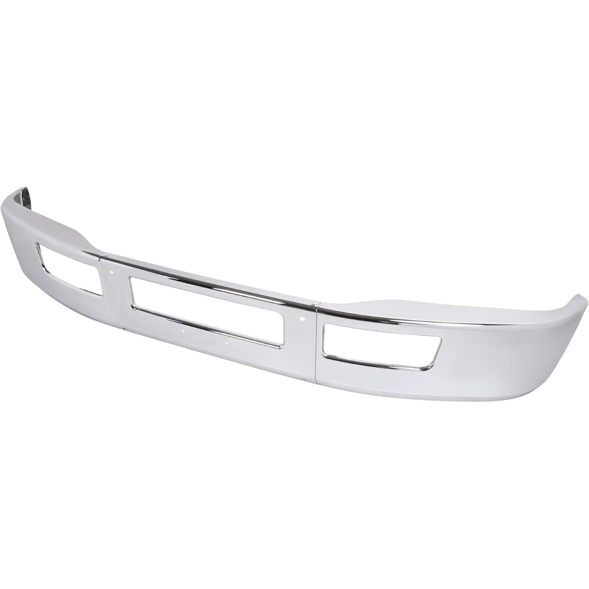ALMULOO Front Bumper 3Pcs Compatible with 2005-2015 Ford F-650 F-750 Steel Chrome Silvery