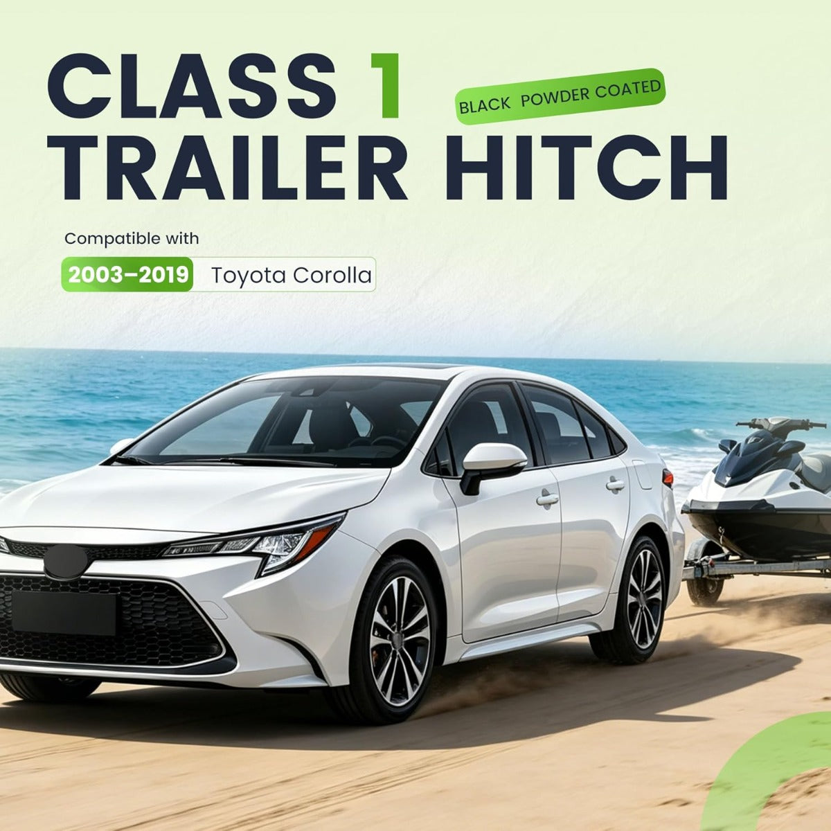 HECASA Class 1 Trailer Hitch Compatible with 2003-2019 Toyota Corolla