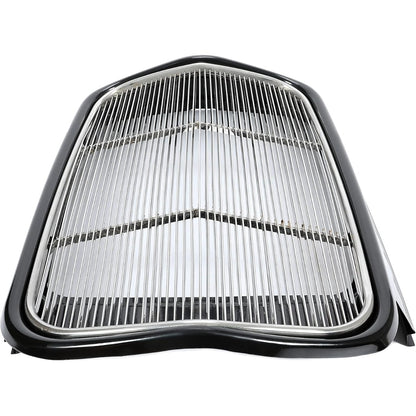 Front Grille Shell + Insert Compatible with Ford 1932 Models Model B/BB / 18 Polished Stainless Steel (Without Crank Hole) LYAM-414S-1