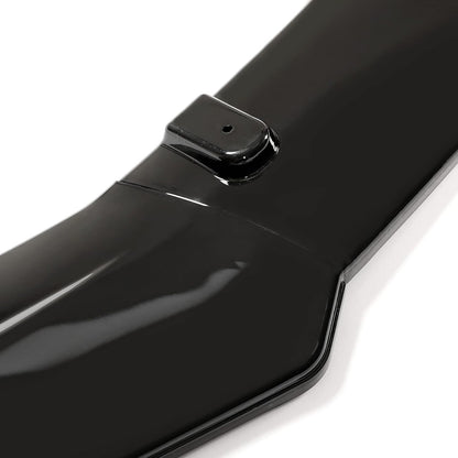 Kojem 3Pcs Front Bumper Lip Compatible with 2016-2021 Honda Civic 10th 4DR Sedan Under Chin Spoiler Plastic (Gloss Black)