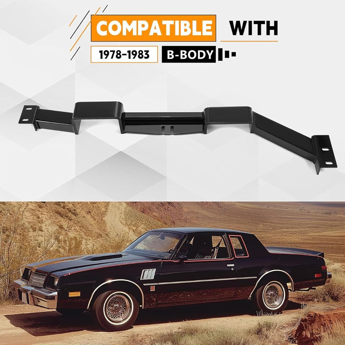 KUAFU Transmission Crossmember Compatible with 1977-1990 B-Body