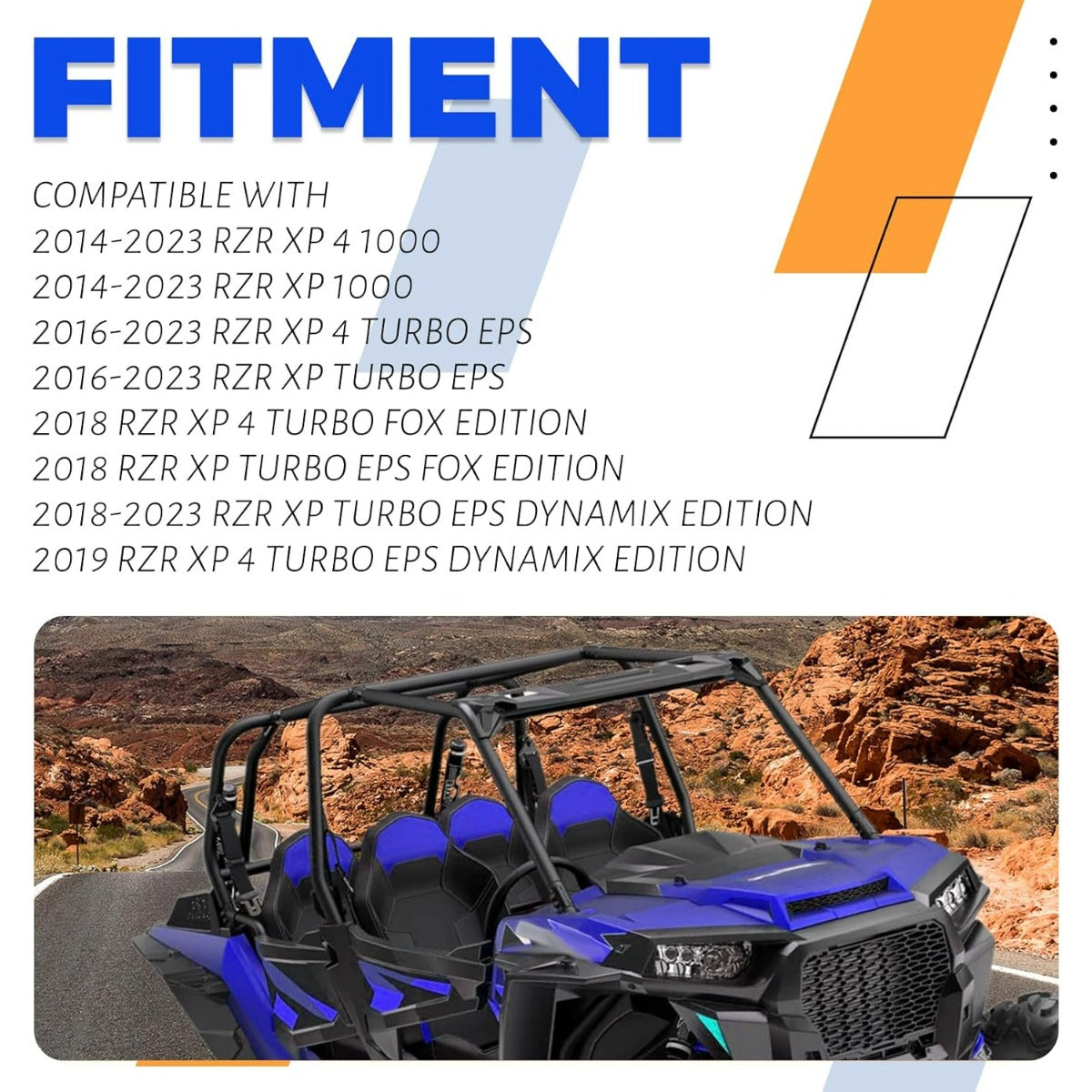 Spare Tire Carrier Rack Mount Heavy Duty Compatible with 2014-2023 Polaris RZR XP 1000 XP Turbo XP 4 1000 UP to 30 Inches TIRE LYPS-039