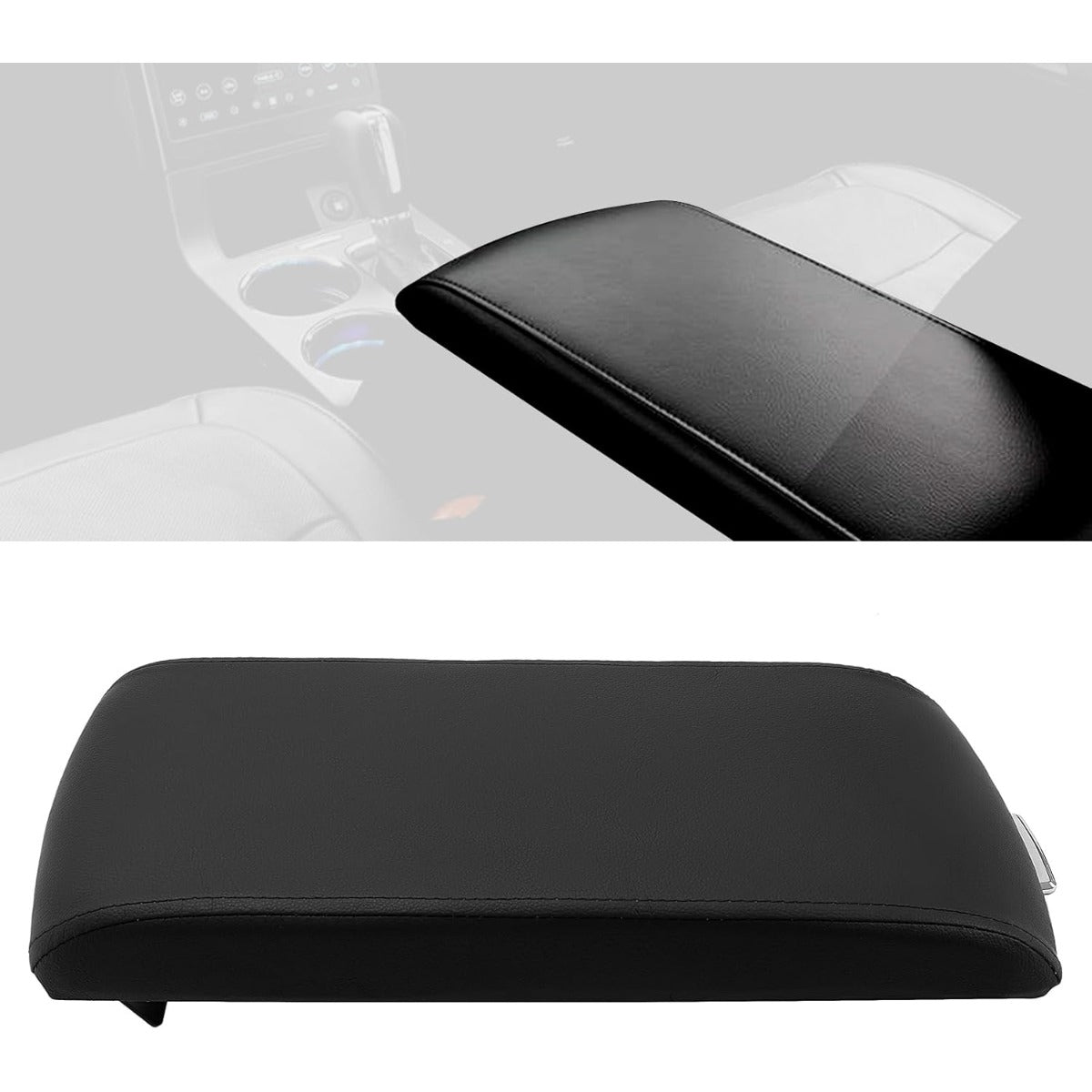 HECASA Center Console Arm Rest Lid Compatible with 2013-2019 Ford Flex Replacement for EA8Z7406024AB DA8Z7406024AC Plastic Armrest Door