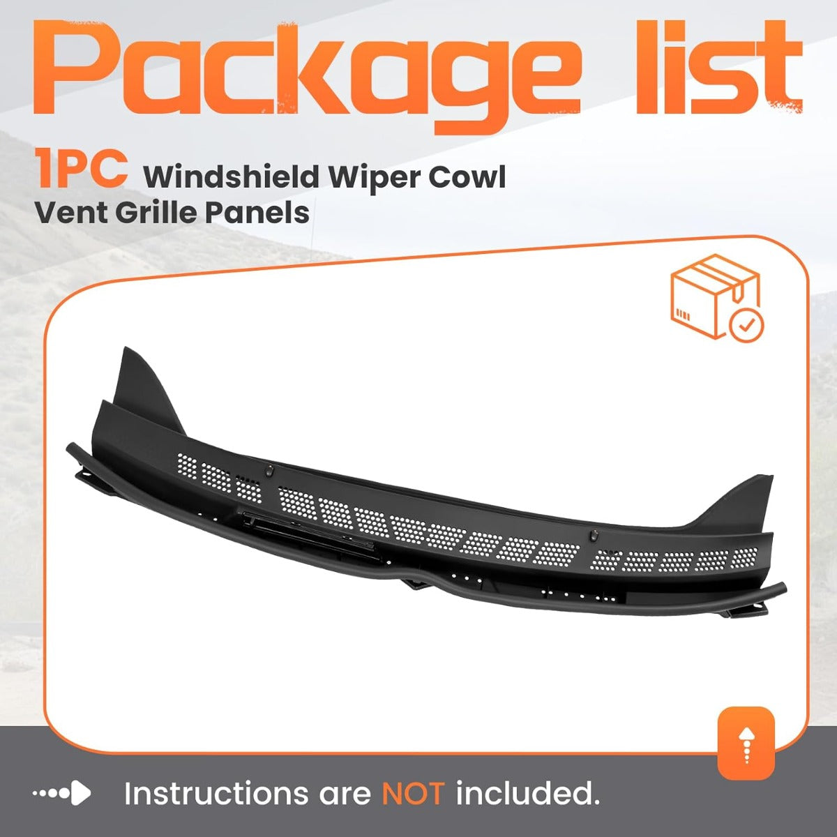 Windshield Wiper Cowl Panel Compatible with 2006-2011 Honda Civic Excluded Si, Replacement for 74200SNAA00 Air Inlet Window Cover Cowl Top Front Center Textured Black Plastic PP
