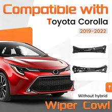 Windshield Wiper Cowl Panel Top Cover Compatible with 2019-2022 Toyota Corolla Without hybrid Replacement for 5570802740 Air Inlet Window Cover Cowl Vent Molding Grille Panel Hood