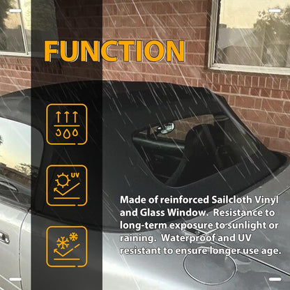 Convertible Soft Top for 1990-2005 Mazda Miata Sailcloth Vinyl Top w/Heated Glass Window Black
