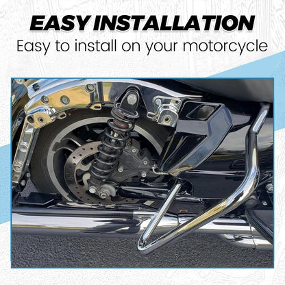 ECOTRIC Saddlebag Bracket Guard Bars Compatible with 2014-2024 Harley Davidson Touring Street Road Glide FLH Saddle Bags Guard Support Bar Mount Chrome & Black