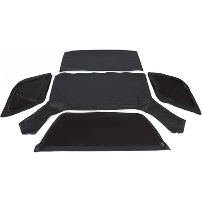 Convertible Soft Top for 1999-2004 Suzuki Vitara Geo Tracker with Removable Tinted Plastic Window Soft Roof Replacement Black Sailcloth Vinyl
