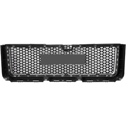 Front Upper Grill Grille Compatible with 2007-2013 GMC Sierra 1500 Denali Hood Mesh Bumper Grille Chrome