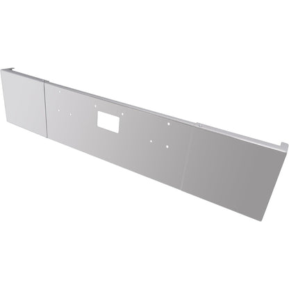 ALMULOO 20 Inch Front Bumper Assembly Compatible with 1987-2007 Peterbilt 357 378 379 Square Bumper w/Boxed End, Mounting Holes & Tow Holes, Without Fog Light Holes, 3PCS Chrome Steel Silver
